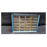 Metal Case w/Drawers + Contents