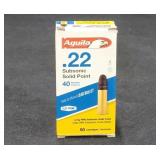 Aguila .22 Subsonic Solid Point 40 Grains