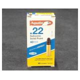 Aguila .22 Subsonic Solid Point 40 Grains