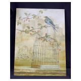 24x32 in. Bird and Cage Canvas