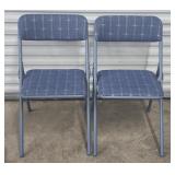2 Fabric Cushioned Folding Chairs