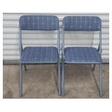 2 Fabric Cushioned Folding Chairs