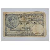 1938 Belgium Francs