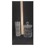 8" Candy Jar + 9" Crystal Vase