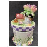 Ceramic Candle Holder ( New )  6in