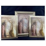 (3) Framed Canvas