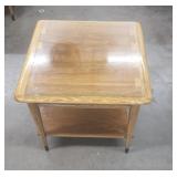 Lane, Mid Century Side Table w/Glass Top Added