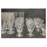 (16) Assorted Size Glass Globets