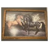 25x36 in. Beautiful Hand Oil Painted Horse Print