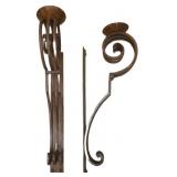 33 in. Cast Iron Candle Holders