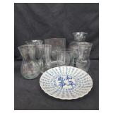 12in Decorative Plate and Vases