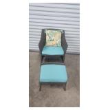 Wicker Chair /Ottoman w/ Cushions