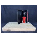 Cutting Board and Winged Corkscrew
