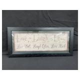 10x21.5 in.  Live-Laugh-Love Framed Print