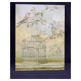 24x32 in. Bird and Cage Canvas