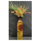 Decorative Aluminum Vase + Flowers