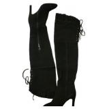 Size 7 Kelsi Dagger Black Suade Boots