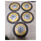 (5) 7x1/4x7/8 Gold Band Abrasives A24s