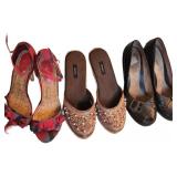 (3) Pair Summer Wedges and Heels 7-8