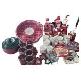 Large Lot of Christmas Kitchenware