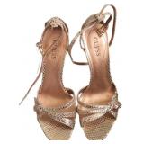 Guess Rose Gold Snake Skin Print Heels
