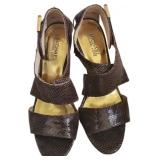 Michael Kores Size 8 Kitten Heel Velcro Strap