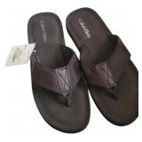 NWT Brown Calvin Klein Size 8 Flip Flops