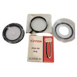 (2) 55mm Lens, (1) 52mm Lens & Step up Ring