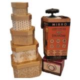 Christmas Boxes, Candle and Cookie Press