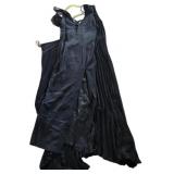 (2) Long Blk Dresses and Blk Skirt