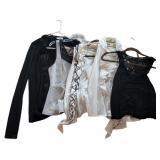 (5) Black and White Tops