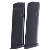 (2) Glock 9mm 17 Round Clip