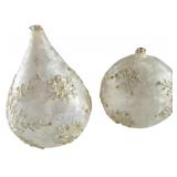 (2) Christmas Oil Lamps