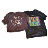 NASA Tee and Pink Floyd Crop Top