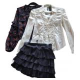(2) Tops Ann Taylor, Bisou Bisou, and Skirt