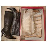 Size 6.5 Nine West Boots and 7.5 Gladiator Sandals