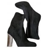 Black Boots Clear Heel Size 7.5
