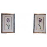 Pair of 18x14 Framed Floral Prints