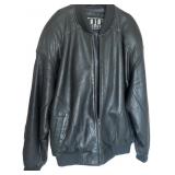 Dark Green IOU XL Leather Bomber