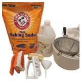 Baking Soda, Vinegar and Brushes