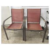 (2) Red Patio Chairs