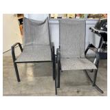 Gray Sling Chair and Rocking Chair