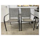 (2) Patio Sling Chairs (Gray)