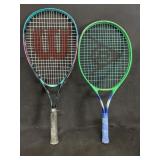 Wilson Adult + Dunlop Jr. Tennis Rackets