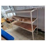 67.5x17.5x48in Metal Base Shelves