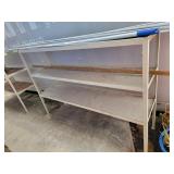 67.5x17.5x48in Metal Base Shelves