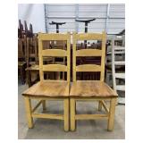 (2) Solid Wood Chairs