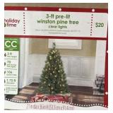 3 ft Pre-lit Winston Pine Tree