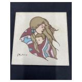 6x6 in. Cleo Teissedre Hand Painted Ceramic Tile