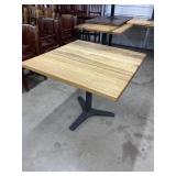 Square Solid Wood Top Restaurant Table